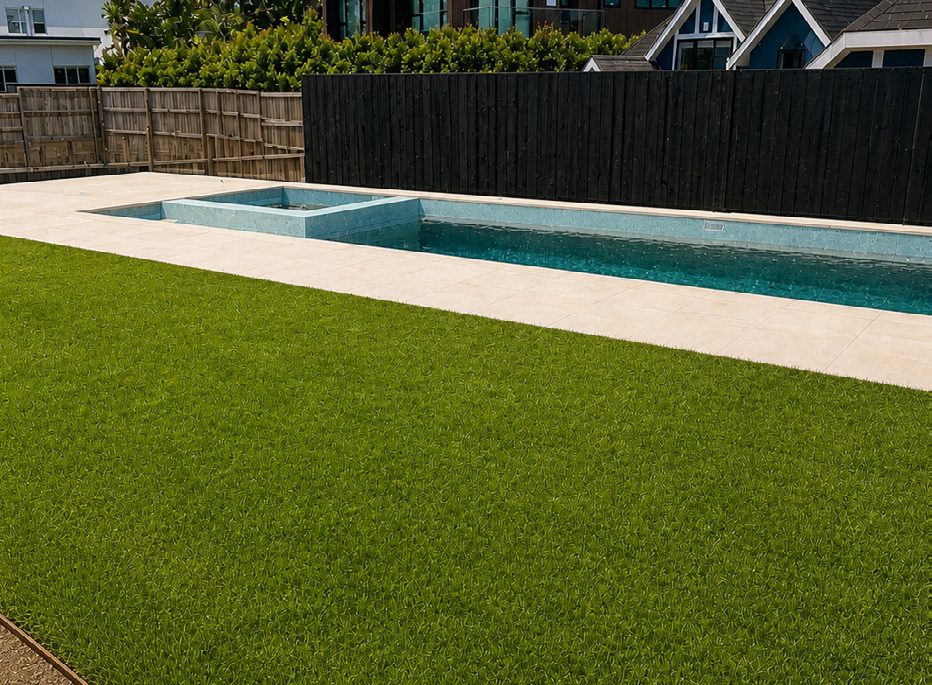 Pool and lawn