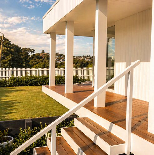 Front entrance and steps