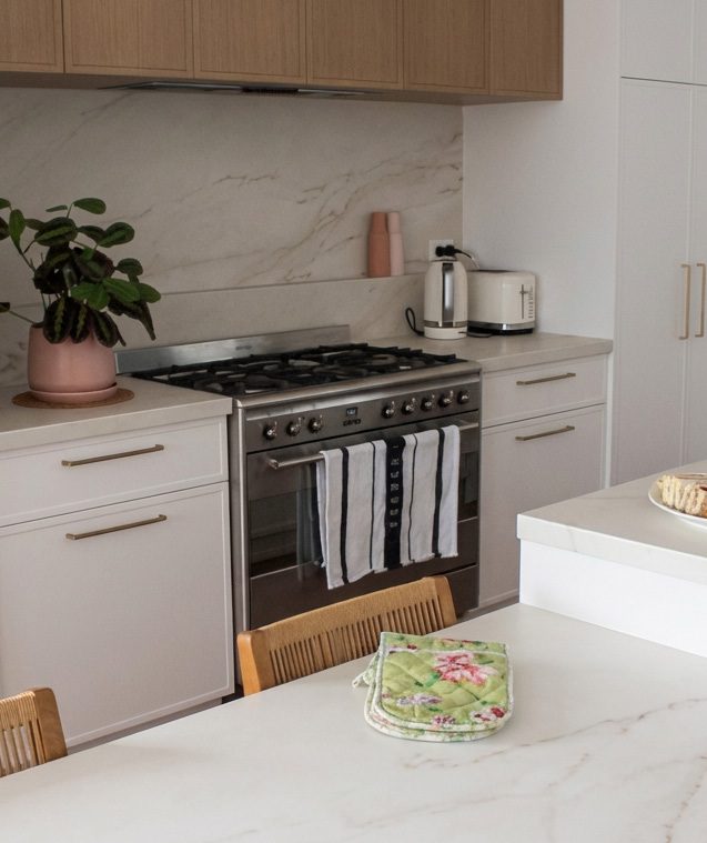 Kitchen with stone benchtop